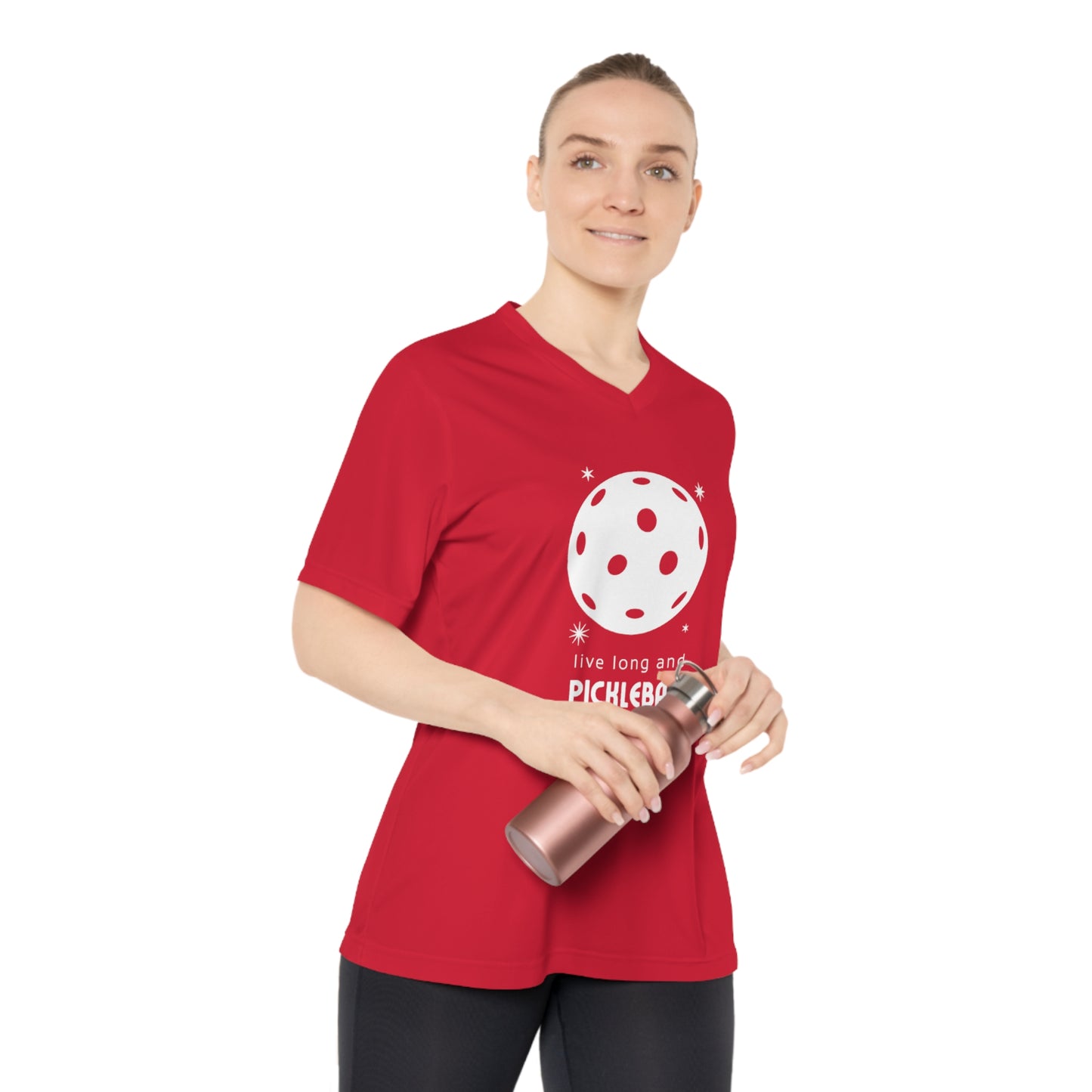 Live Long And Pickleball Women's Performance V-Neck