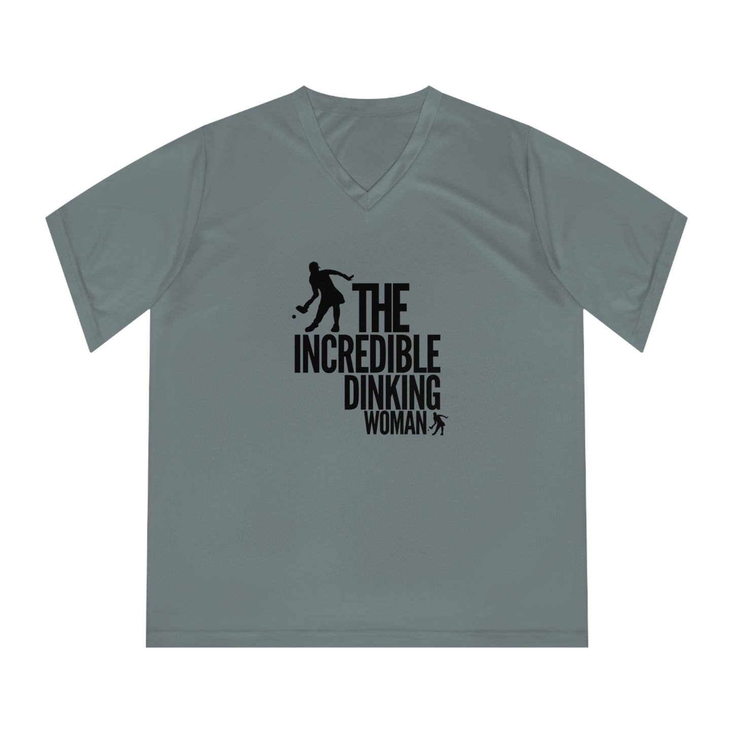 The Incredible Dinking Woman Women's Performance V-Neck