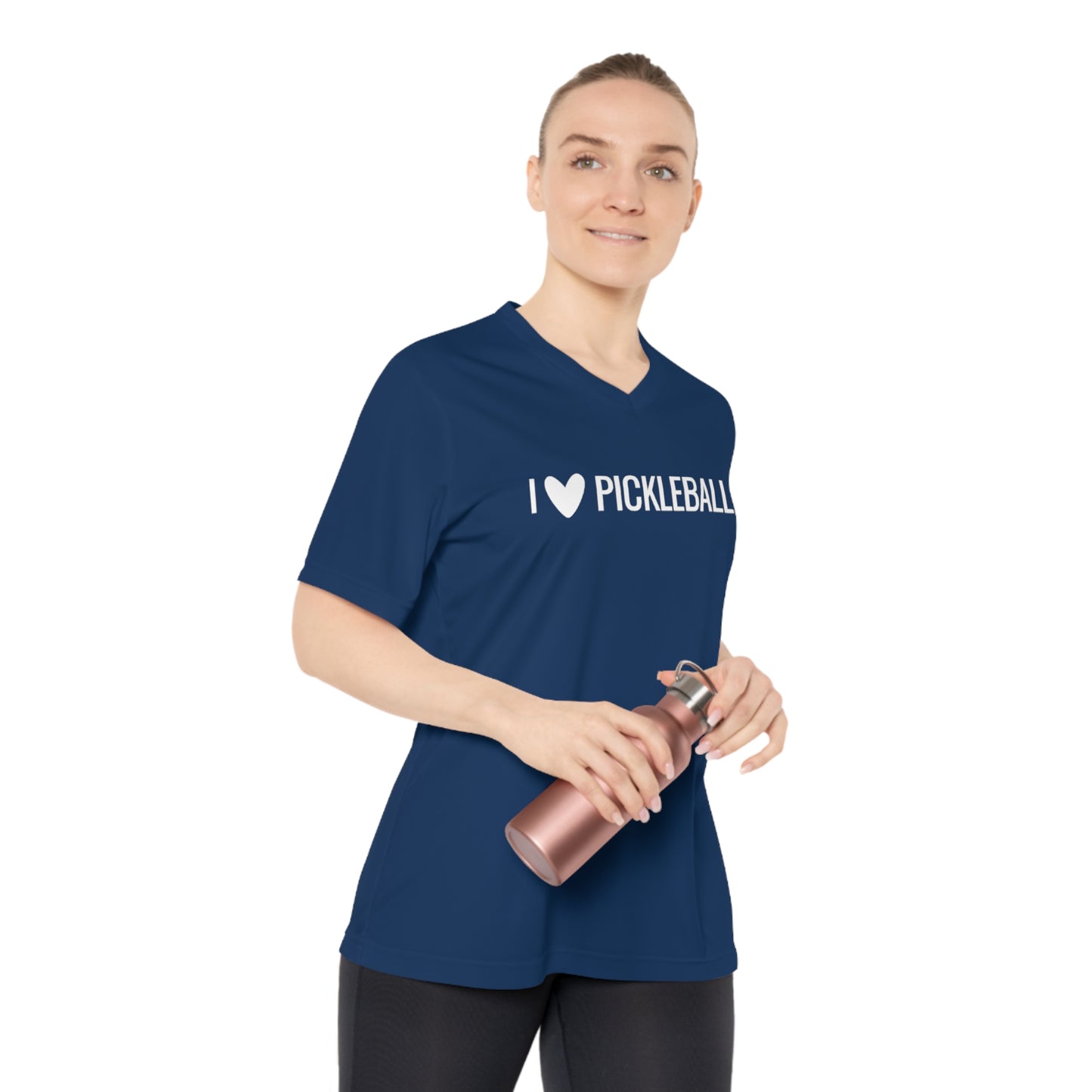 I Love Pickleball Women's Performance V-Neck