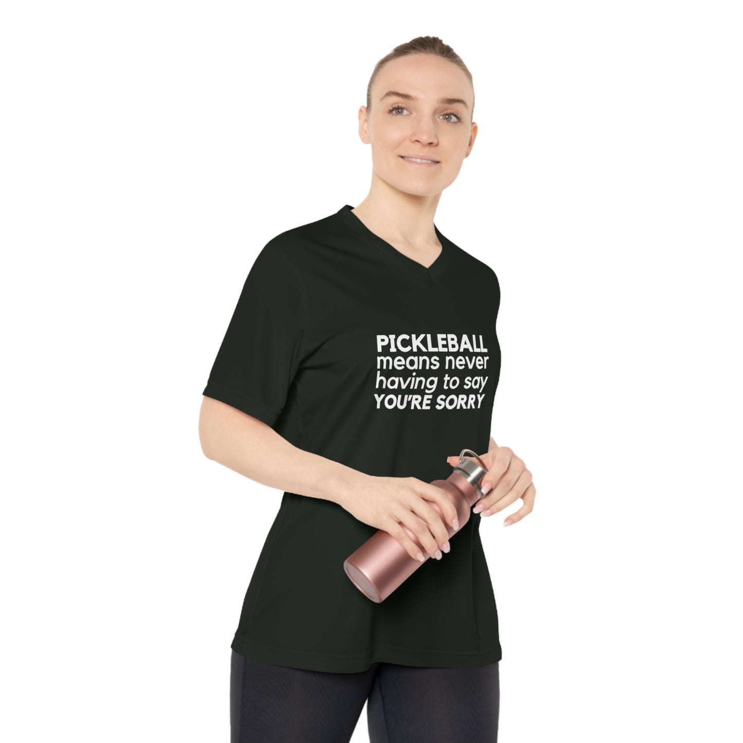 Pickleball Means Never Having To Say You're Sorry Women's Performance V-Neck