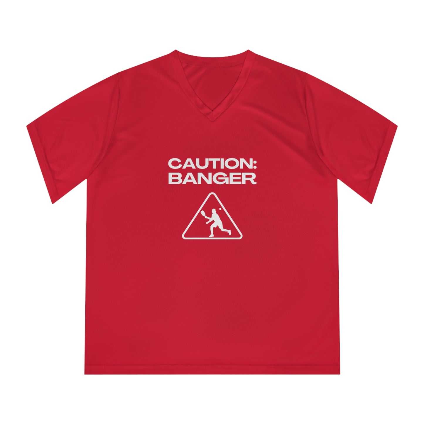 Caution: Banger Women's Performance V-Neck