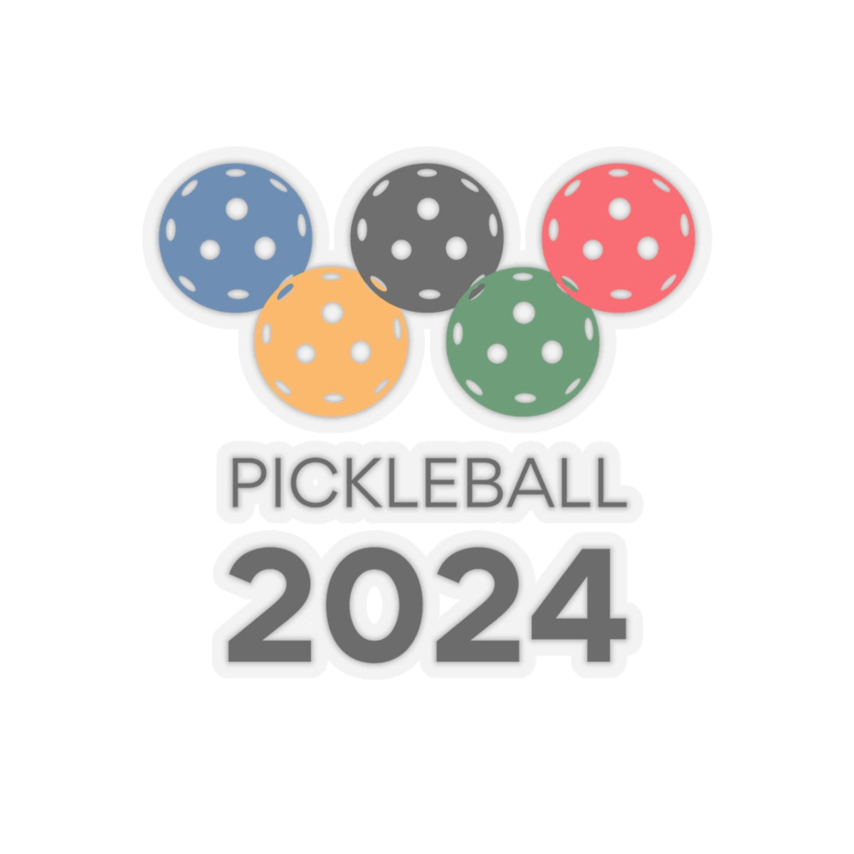 Pickleball 2024 Kiss Cut Sticker