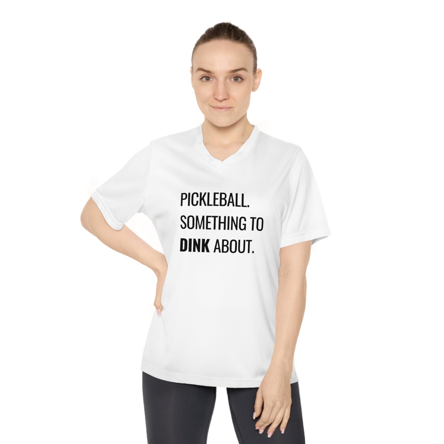Pickleball.  Something To Dink About. Women's Performance V-Neck