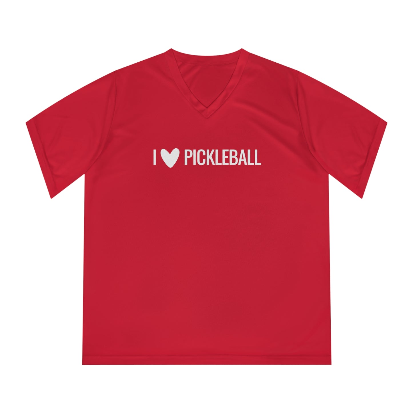 I Love Pickleball Women's Performance V-Neck