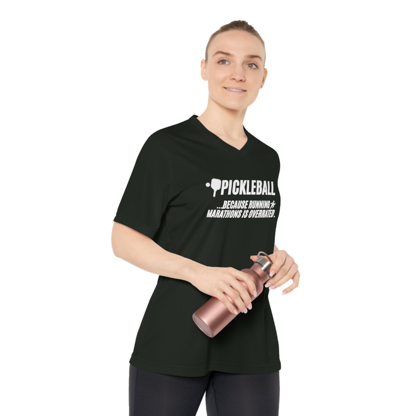 Pickleball...Because Running Marathons Is Overrated Women's Performance V-Neck