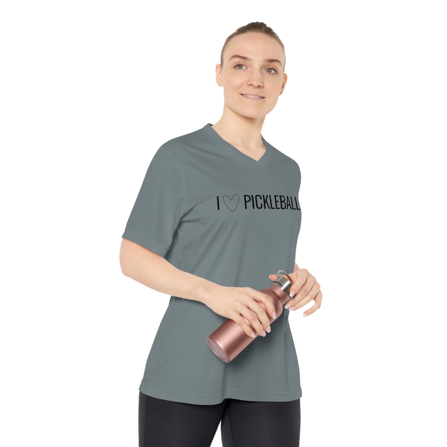 I Love Pickleball Women's Performance V-Neck