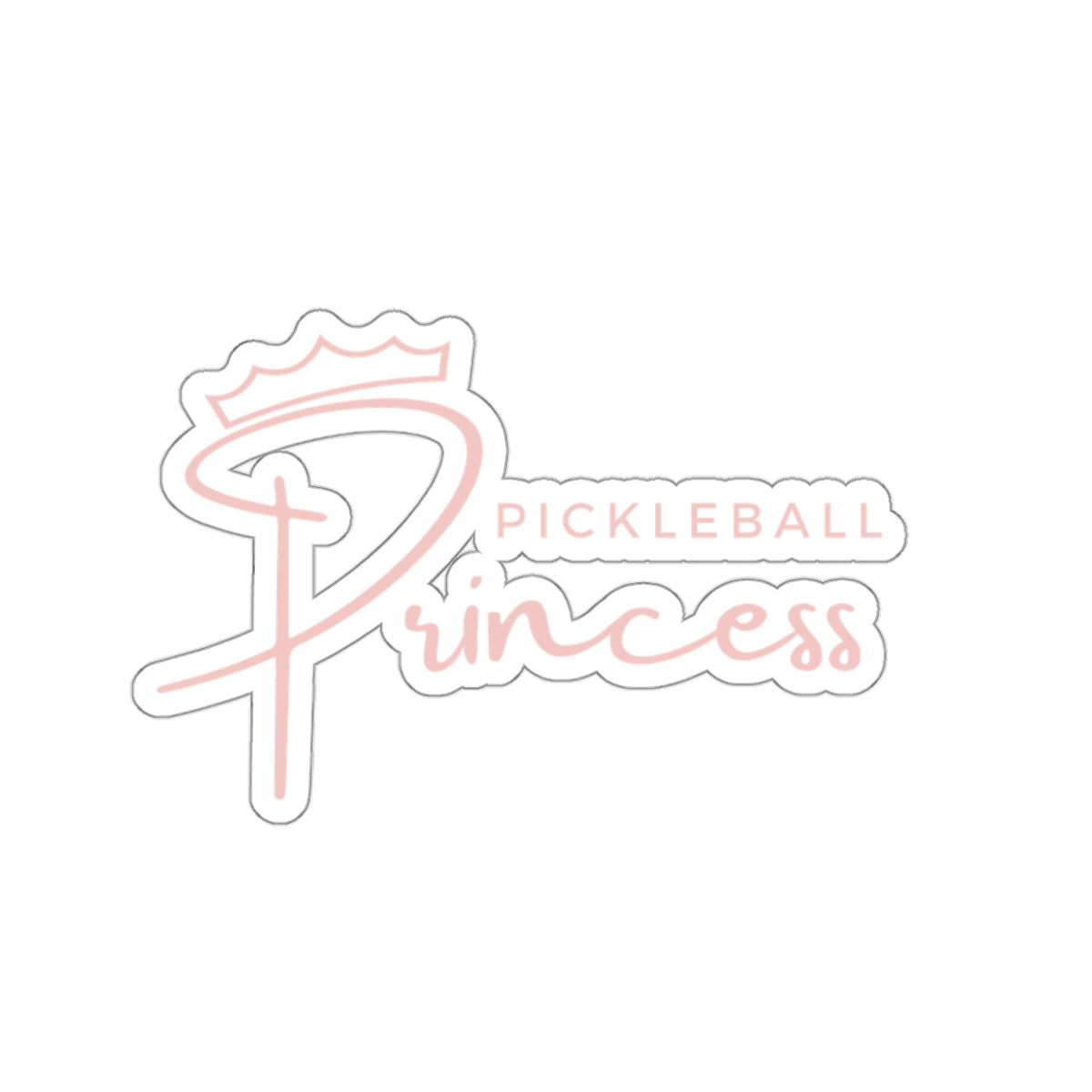 Pickleball Princess Pink Imprint Kiss Cut Sticker