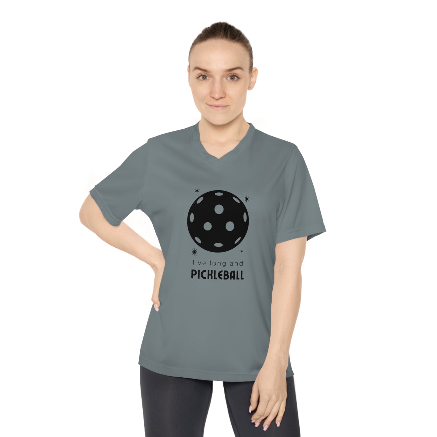 Live Long And Pickleball Women's Performance V-Neck