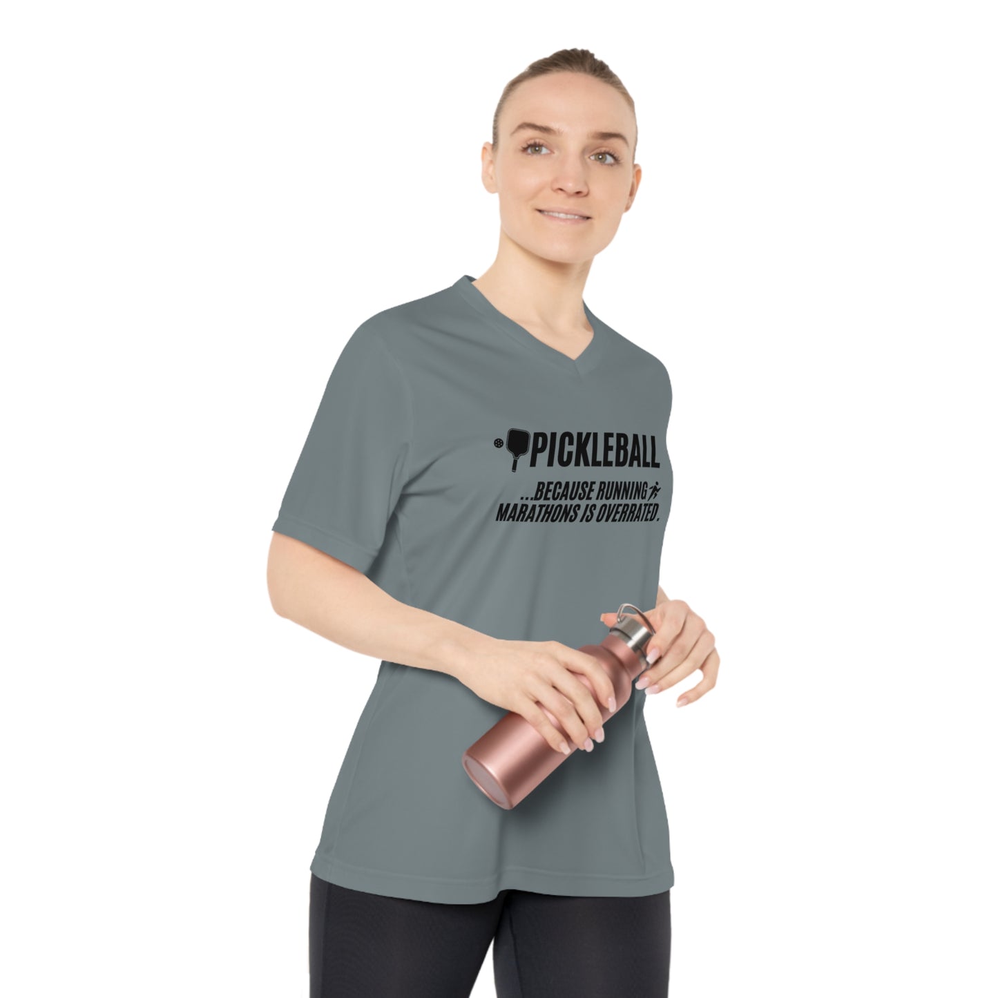 Pickleball...Because Running Marathons Is Overrated Women's Performance V-Neck