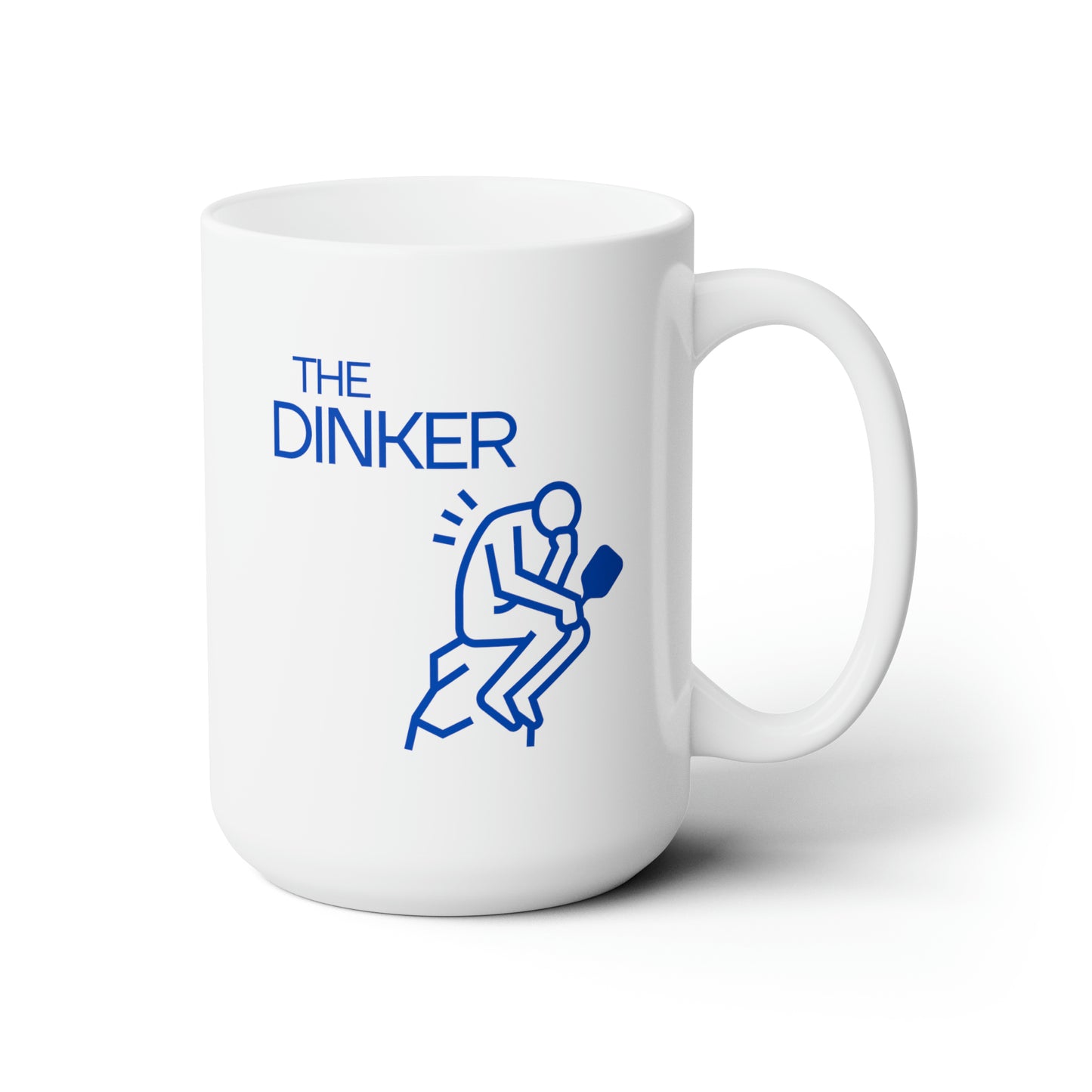 The Dinker Blue Imprint. 15 Oz White Coffee Mug