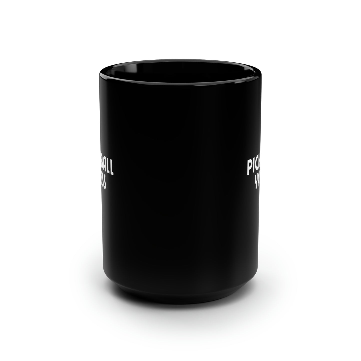 Pickleball YASSSSS 15 Oz Black Coffee Mug