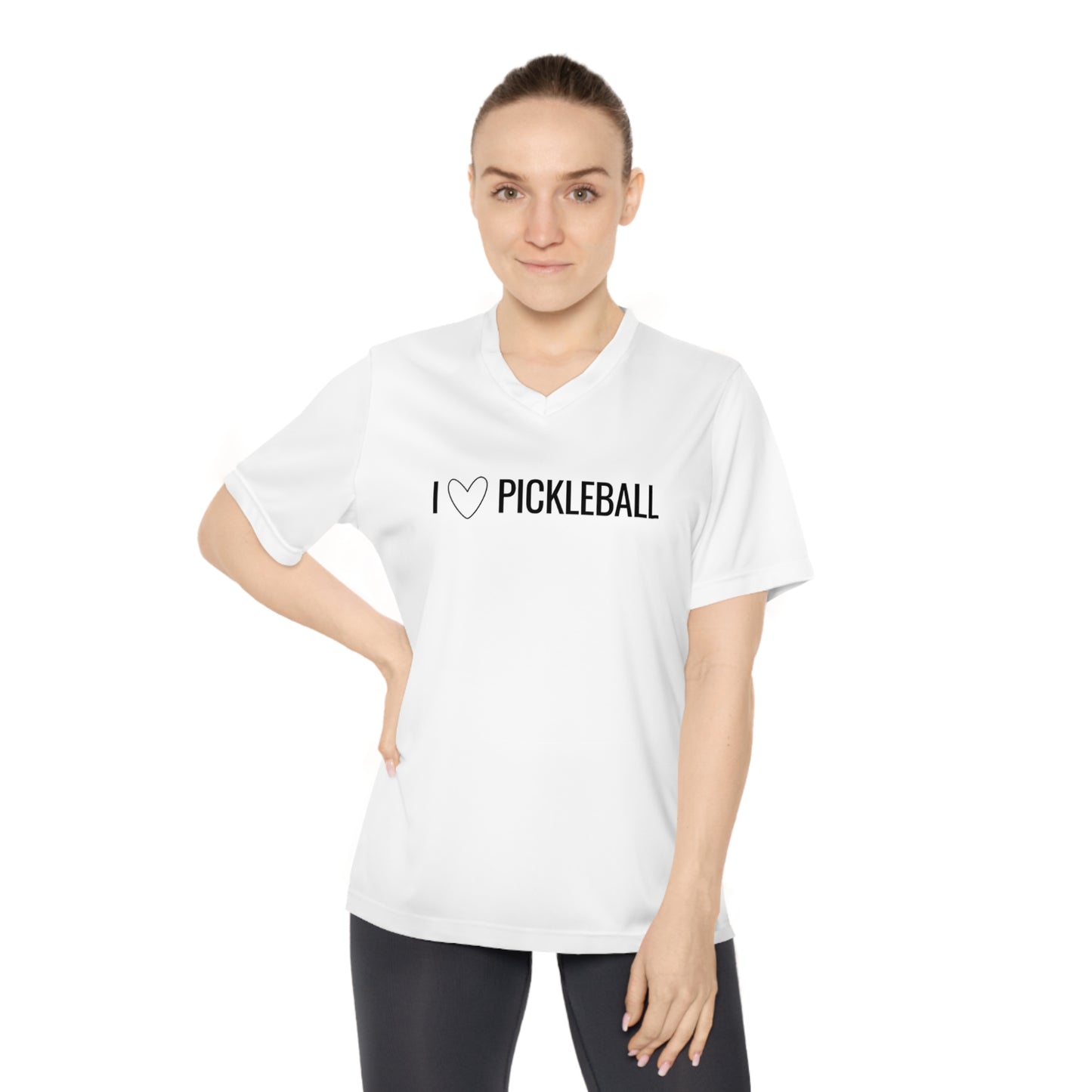 I Love Pickleball Women's Performance V-Neck