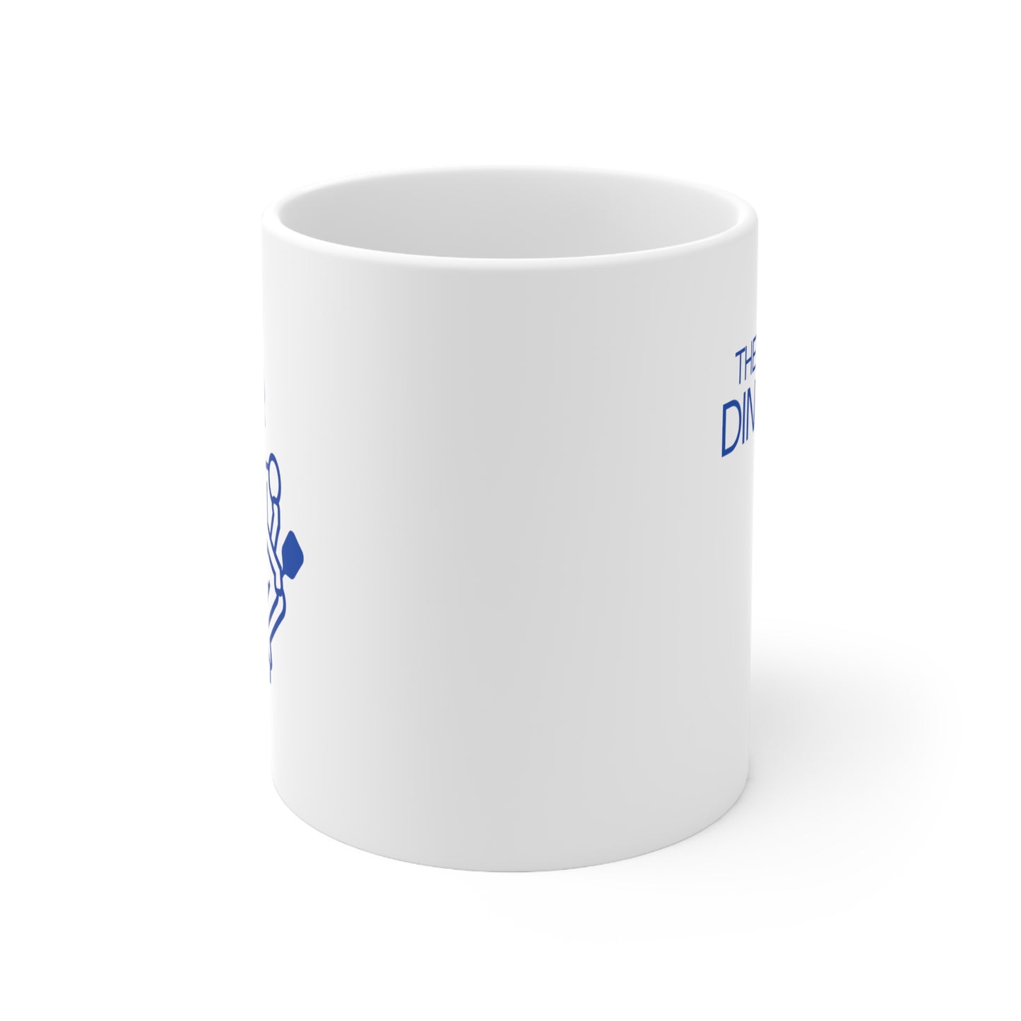 The Dinker Blue Imprint. 11 Oz White Coffee Mug