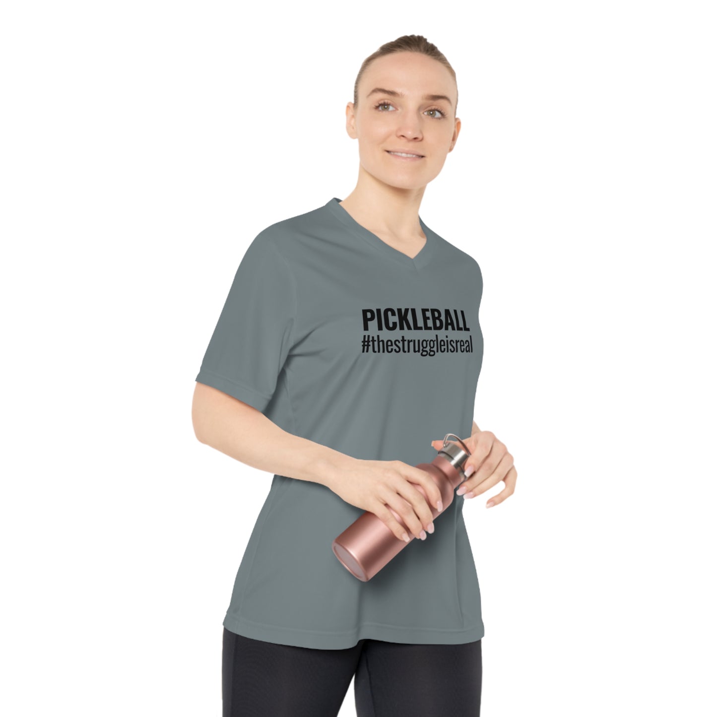 Pickleball #thestruggleisreal Women's Performance V-Neck