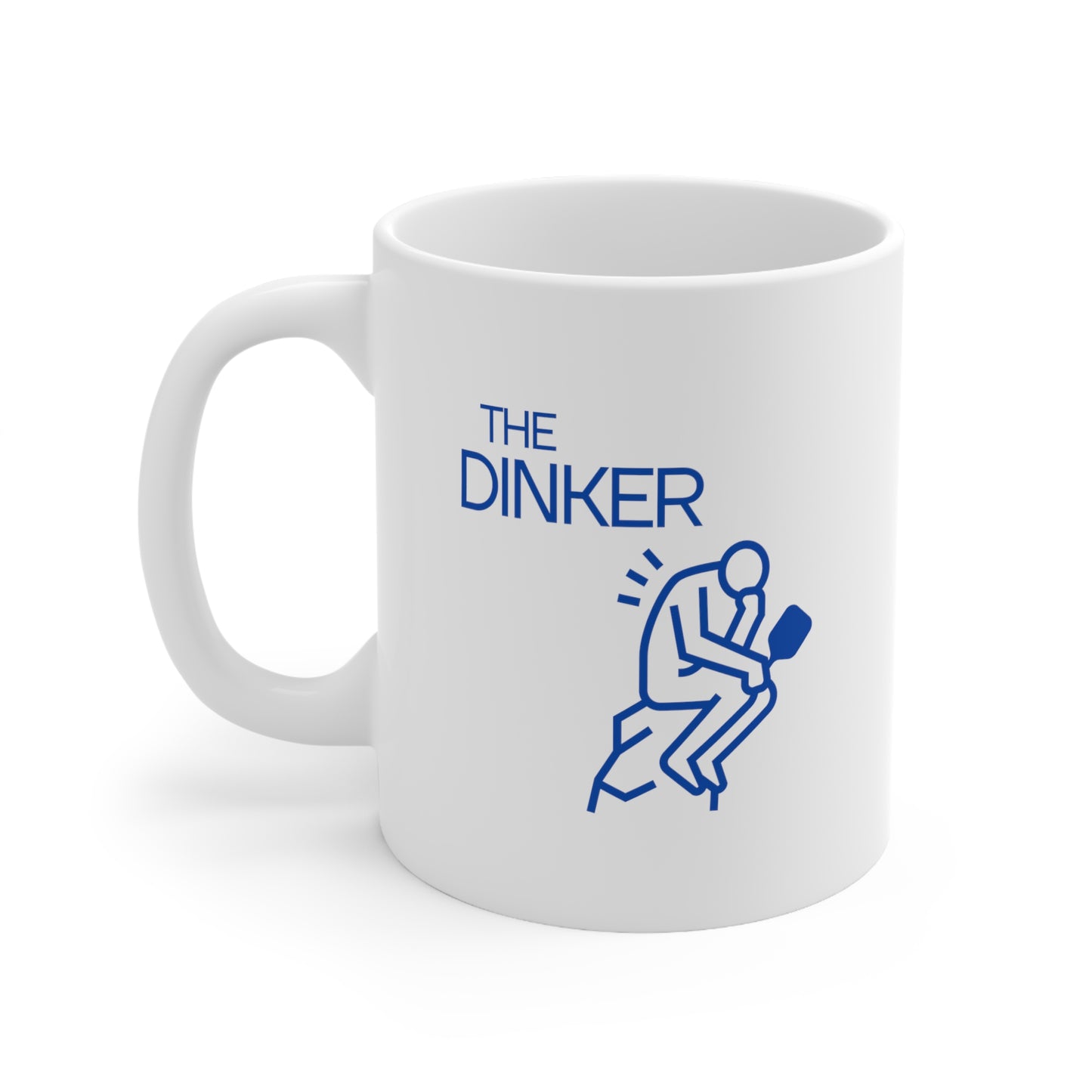 The Dinker Blue Imprint. 11 Oz White Coffee Mug