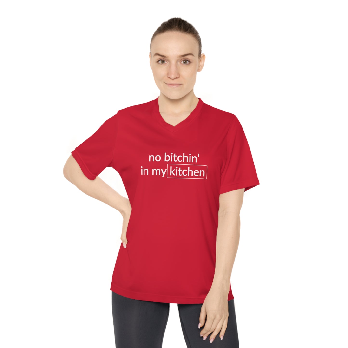 No Bitchin' In My Kitchen Women's Performance V-Neck