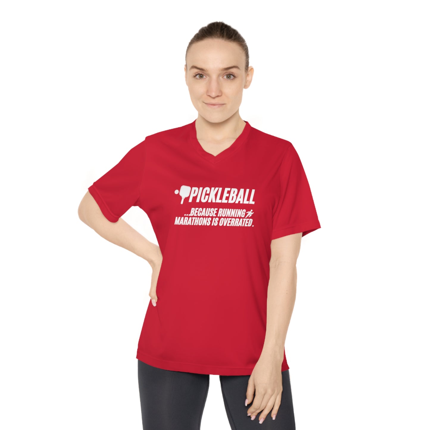 Pickleball...Because Running Marathons Is Overrated Women's Performance V-Neck