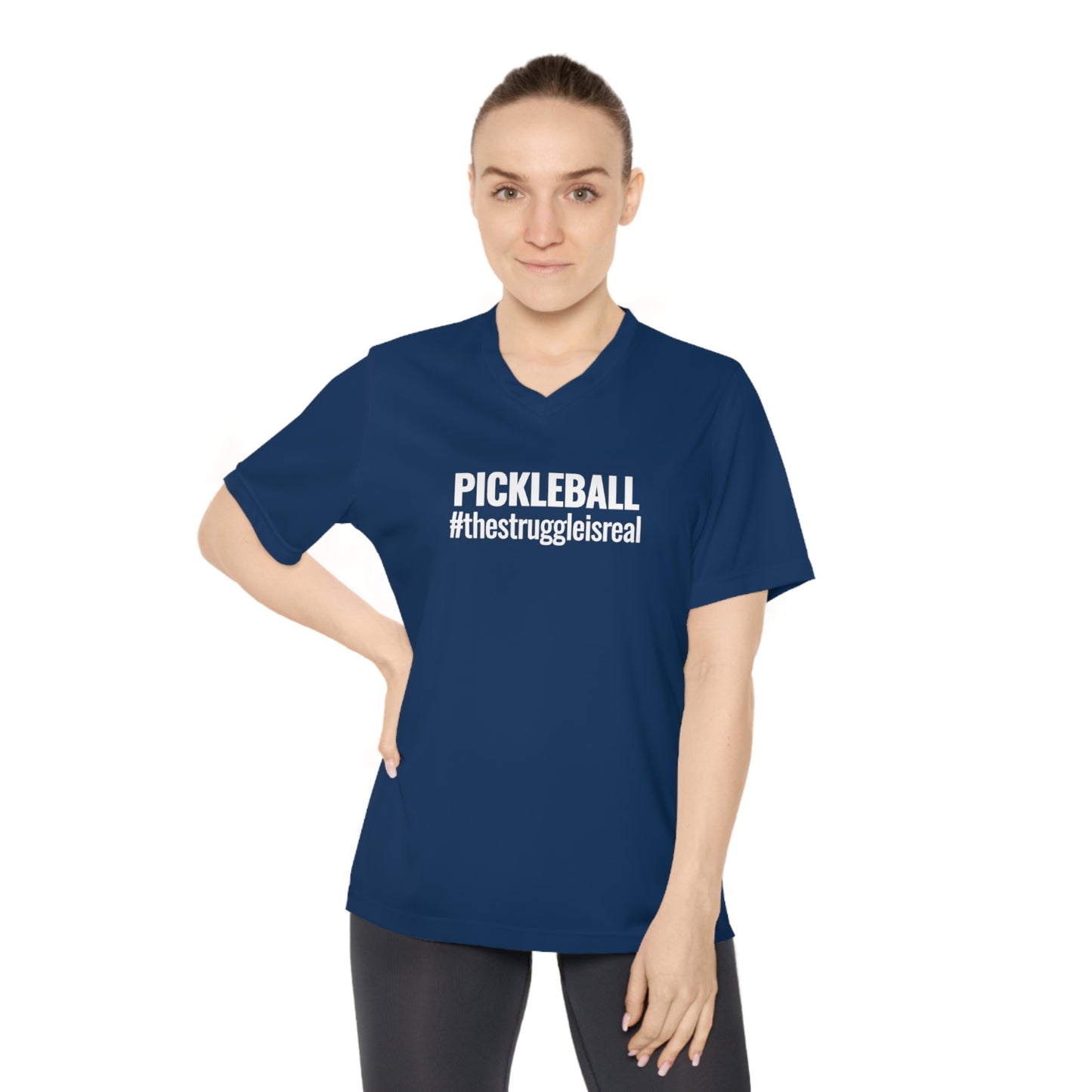 Pickleball #thestruggleisreal Women's Performance V-Neck