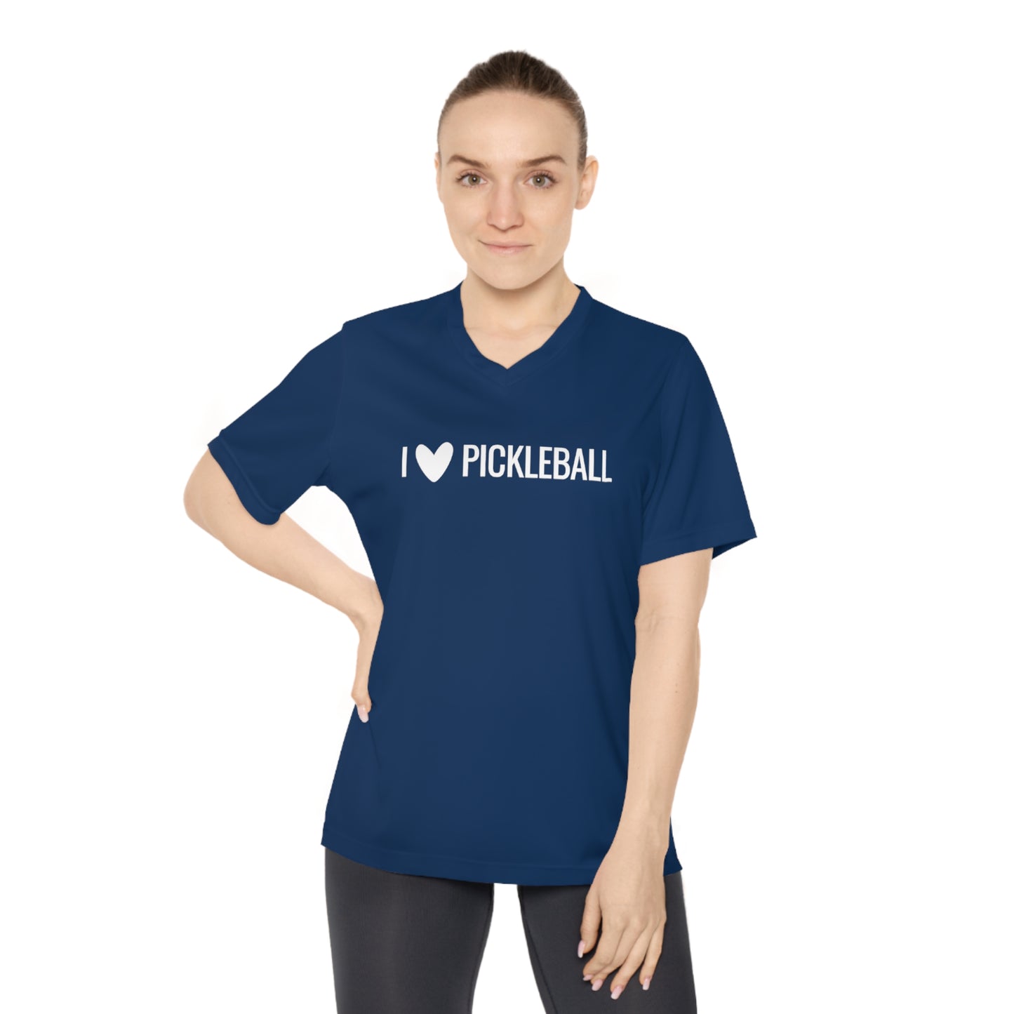 I Love Pickleball Women's Performance V-Neck