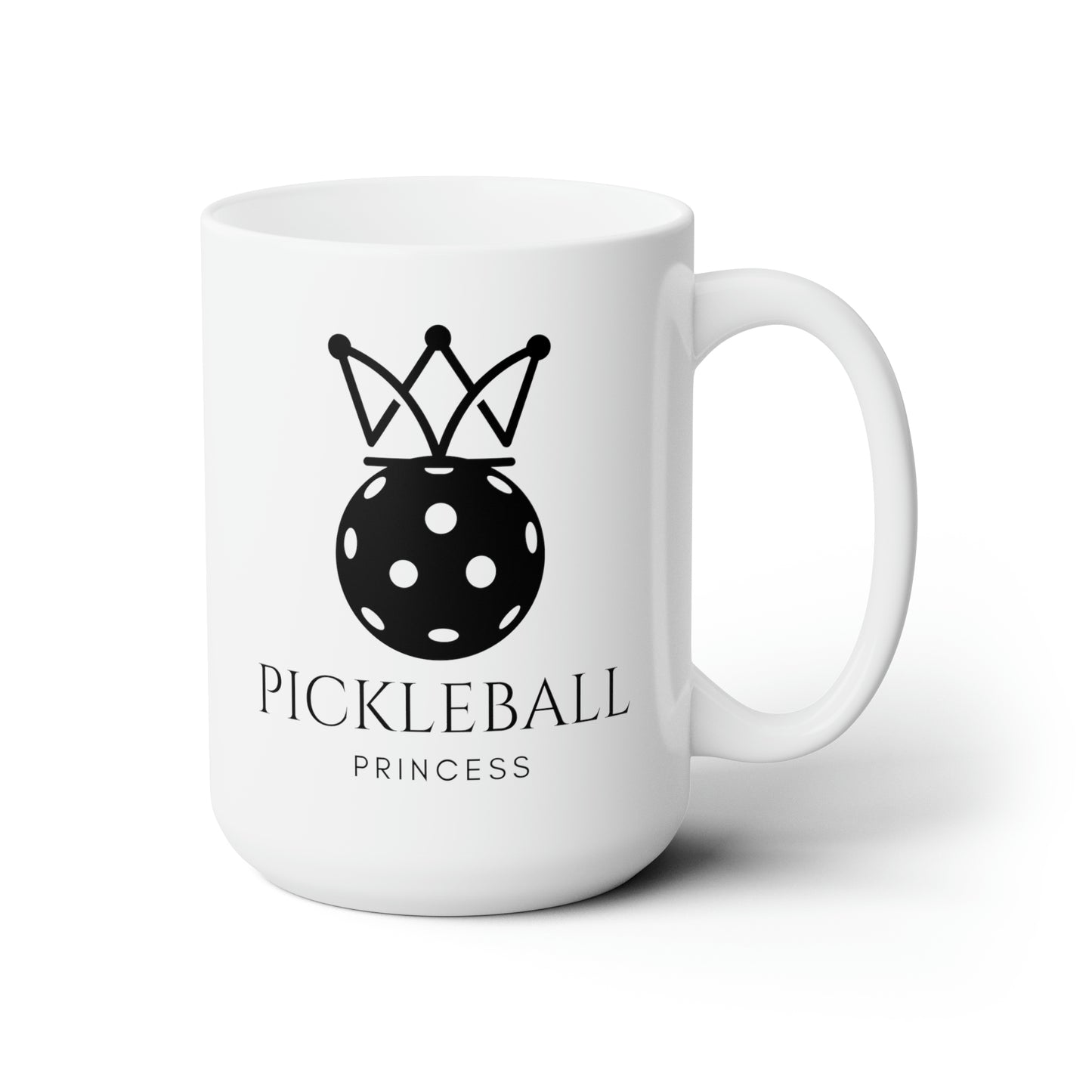 Pickleball Princess 15 Oz White Coffee Mug