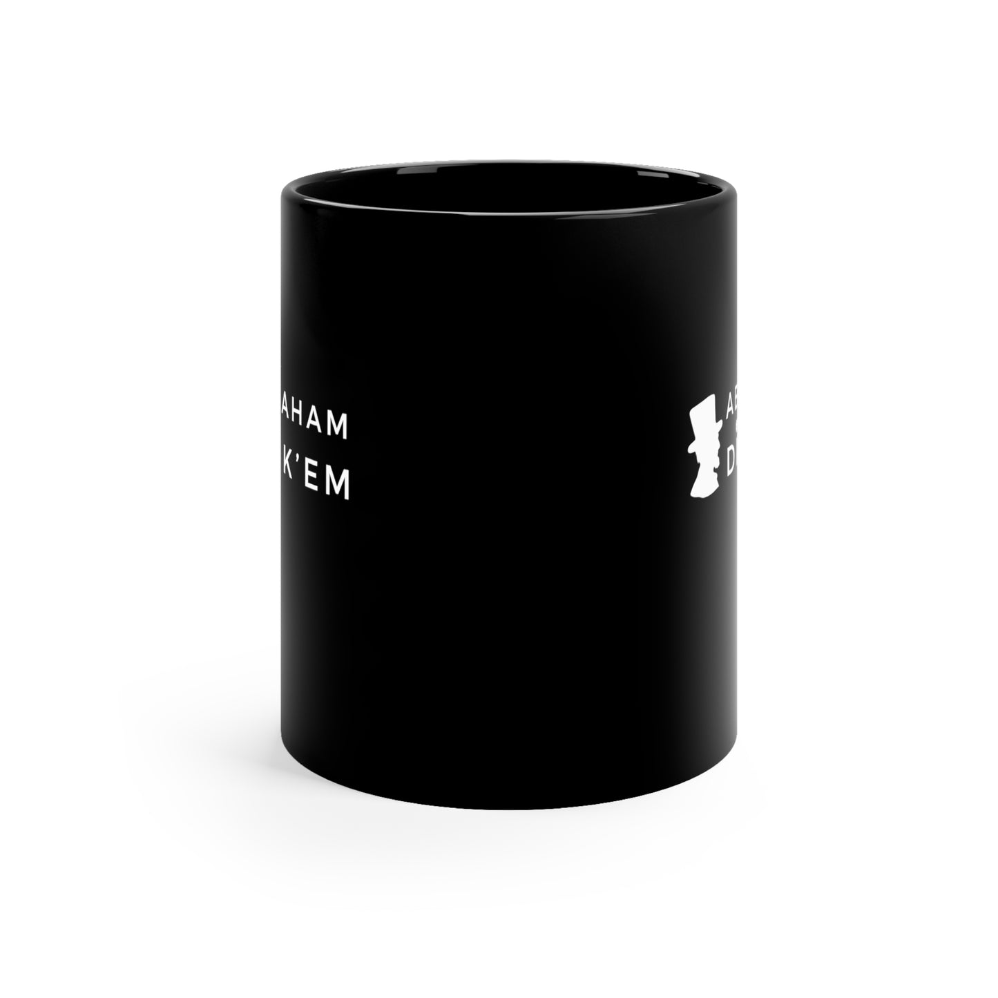 Abraham Dink'Em 11 Oz Black Coffee Mug