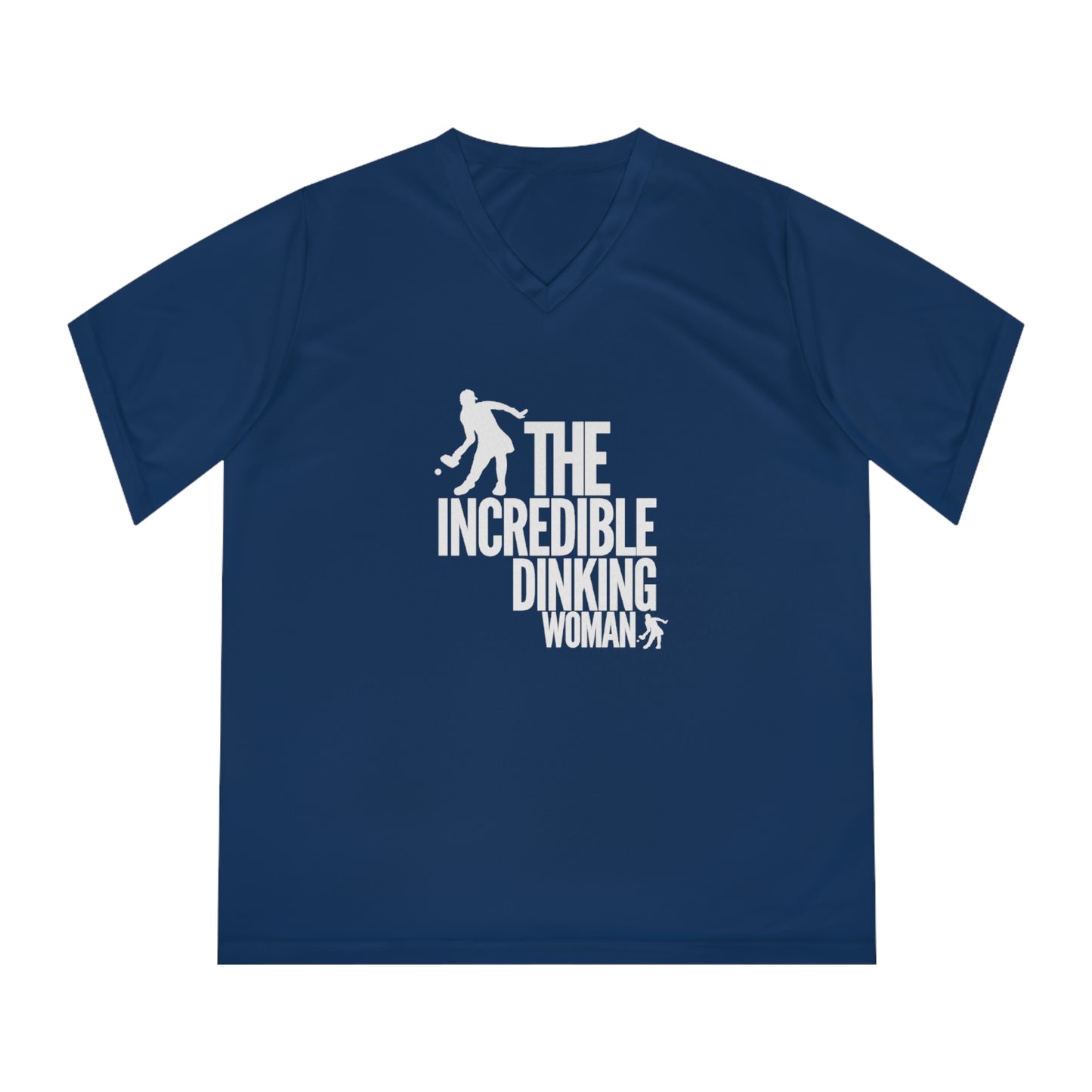 The Incredible Dinking Woman Women's Performance V-Neck