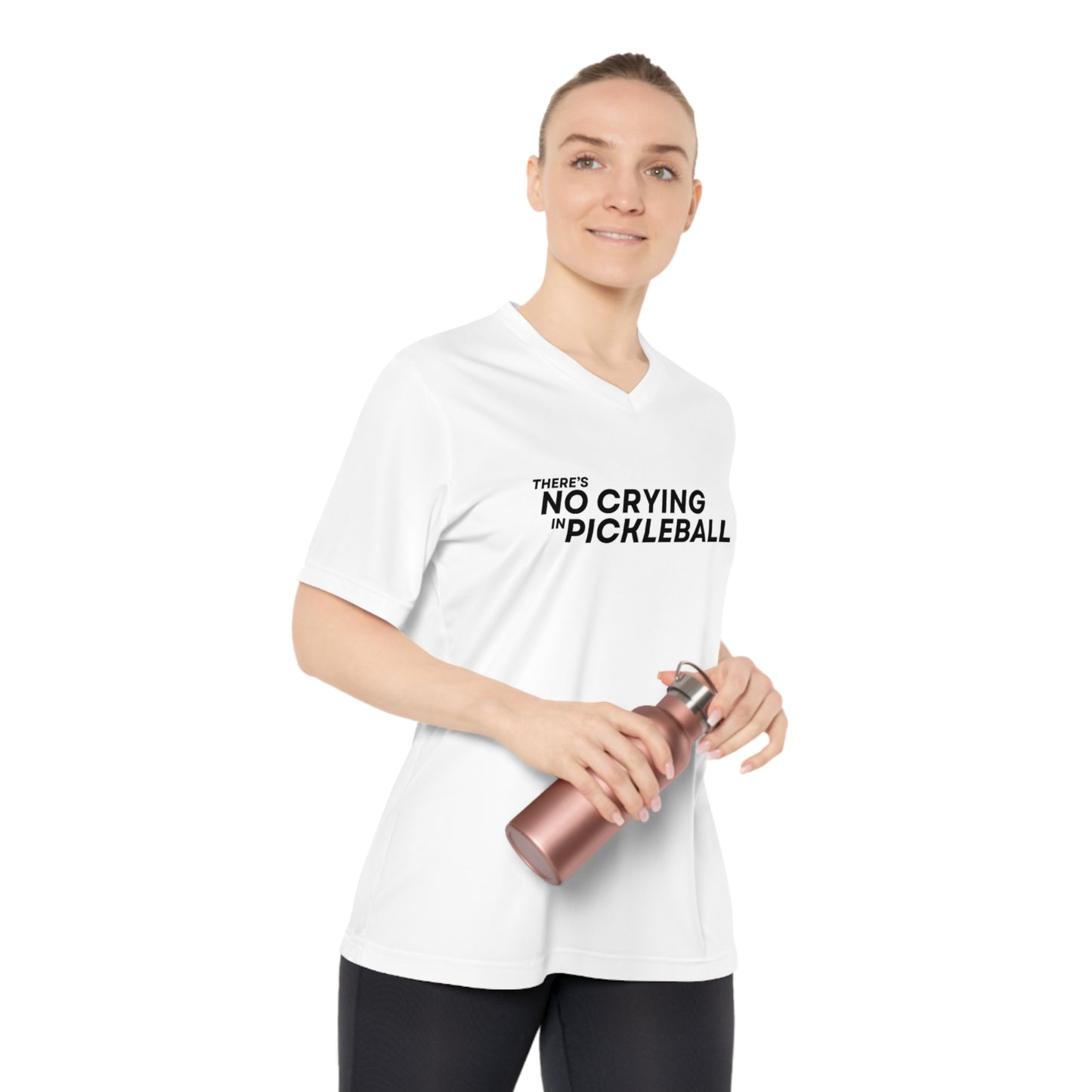 There's No Crying In Pickleball. Women's Performance V-Neck