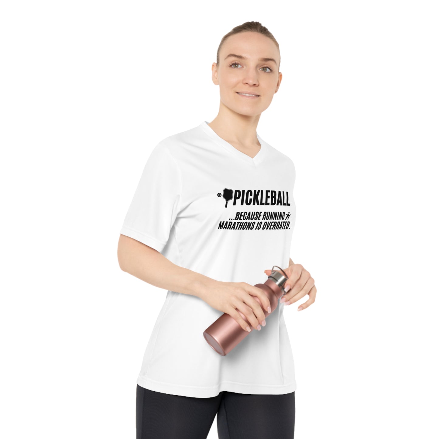 Pickleball...Because Running Marathons Is Overrated Women's Performance V-Neck