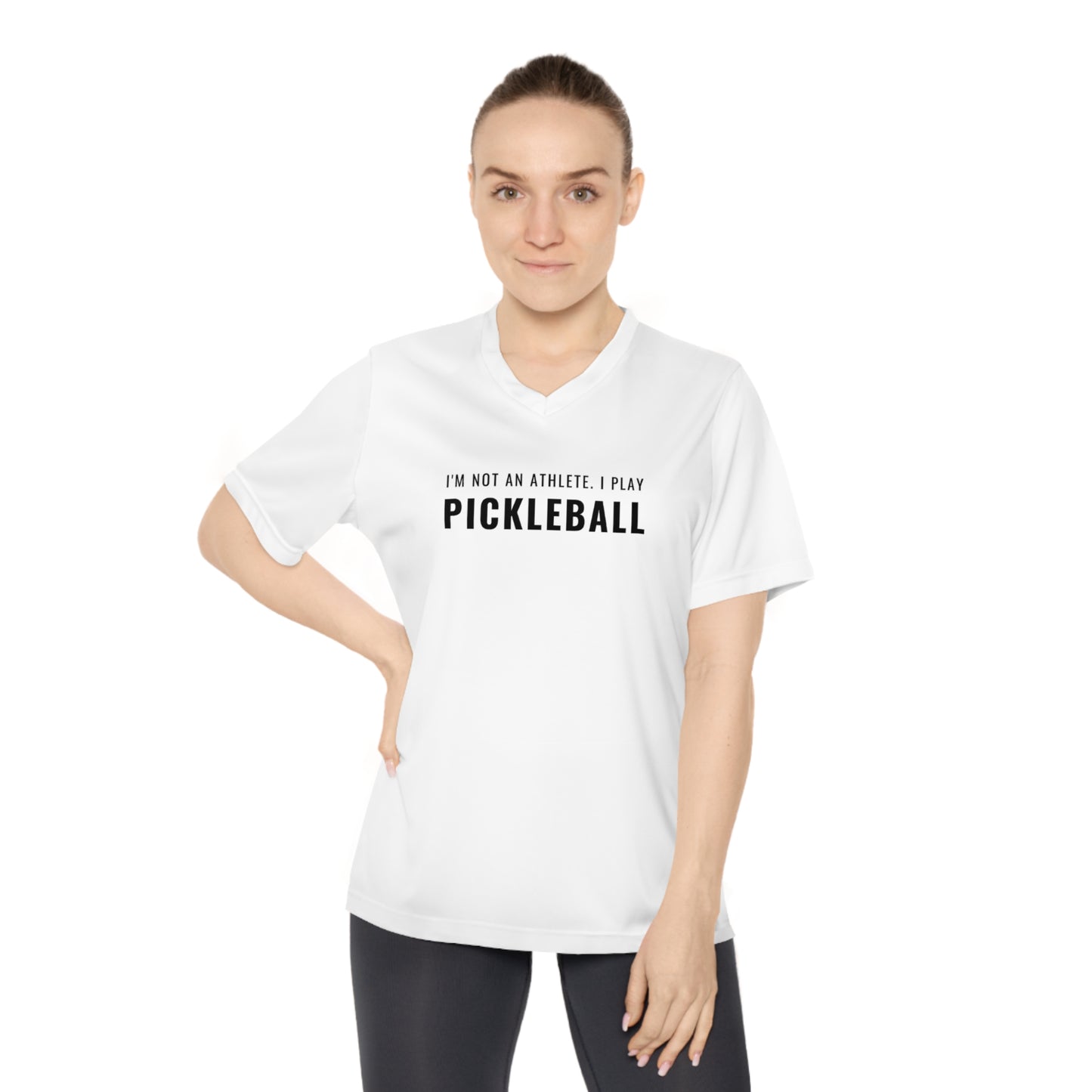 I'm Not An Athlete.  I Play Pickelball. Women's Performance V-Neck