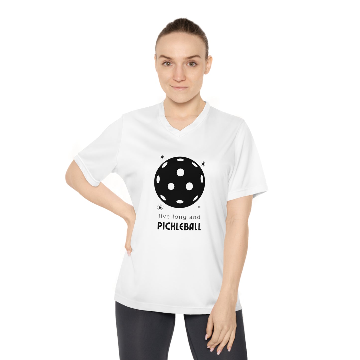 Live Long And Pickleball Women's Performance V-Neck
