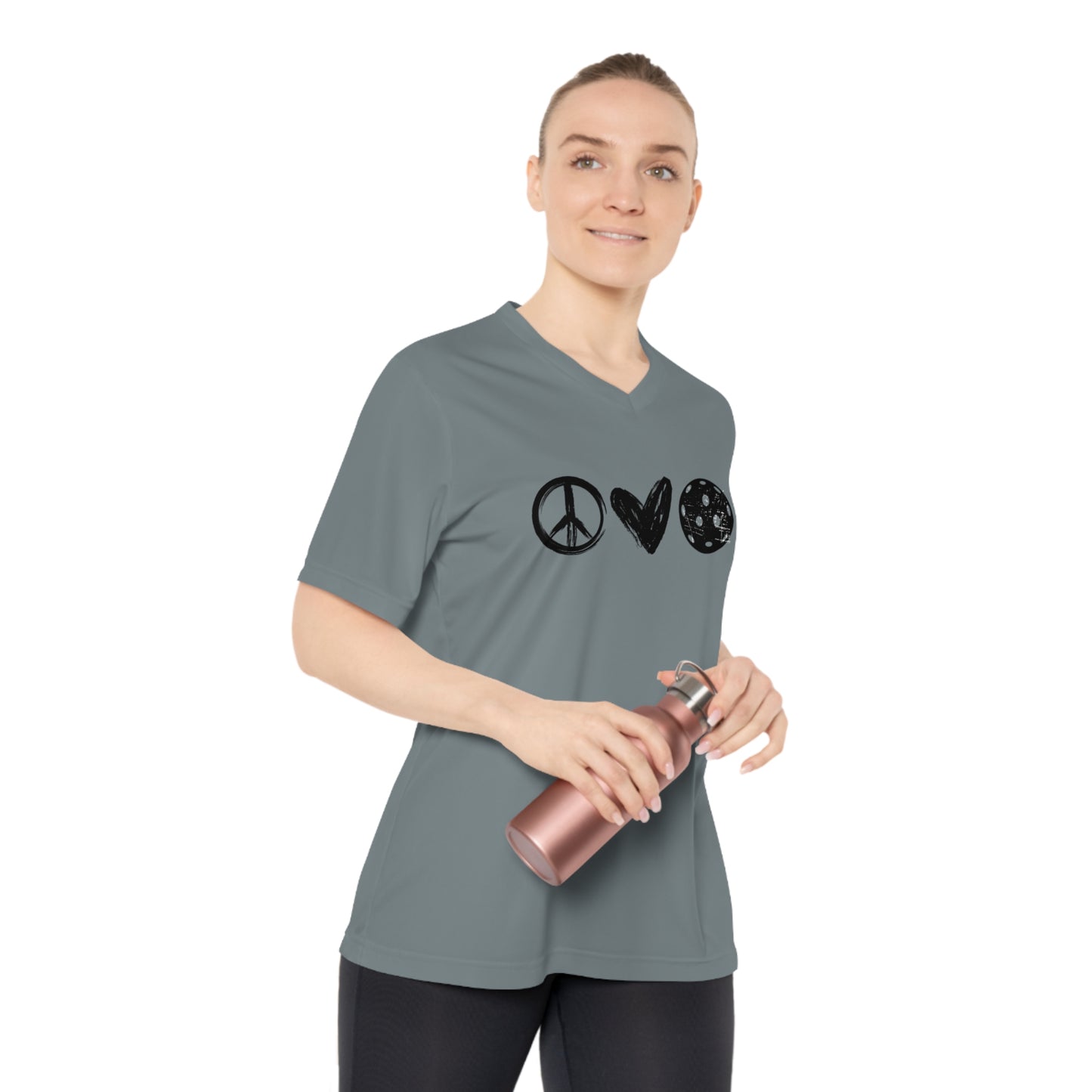Peace, Love, Pickleball Women's Performance V-Neck