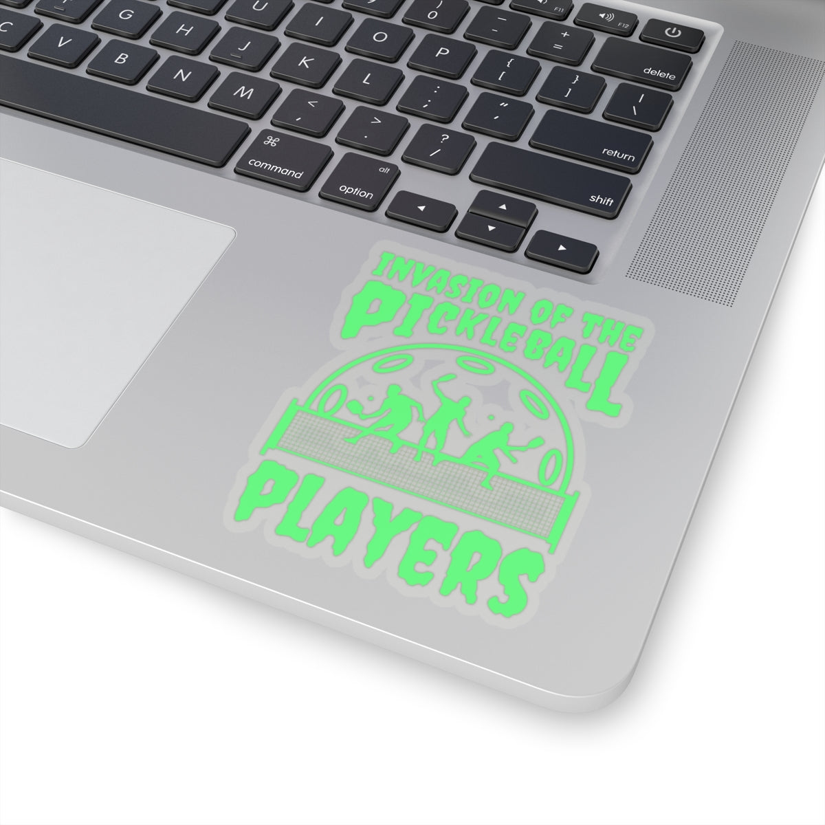 Invasion Of The Pickleball Players Kiss Cut Sticker