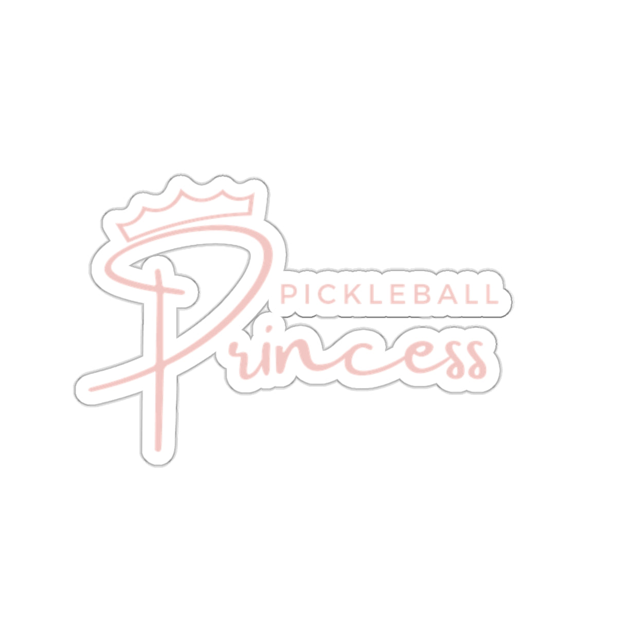 Pickleball Princess Pink Imprint Kiss Cut Sticker