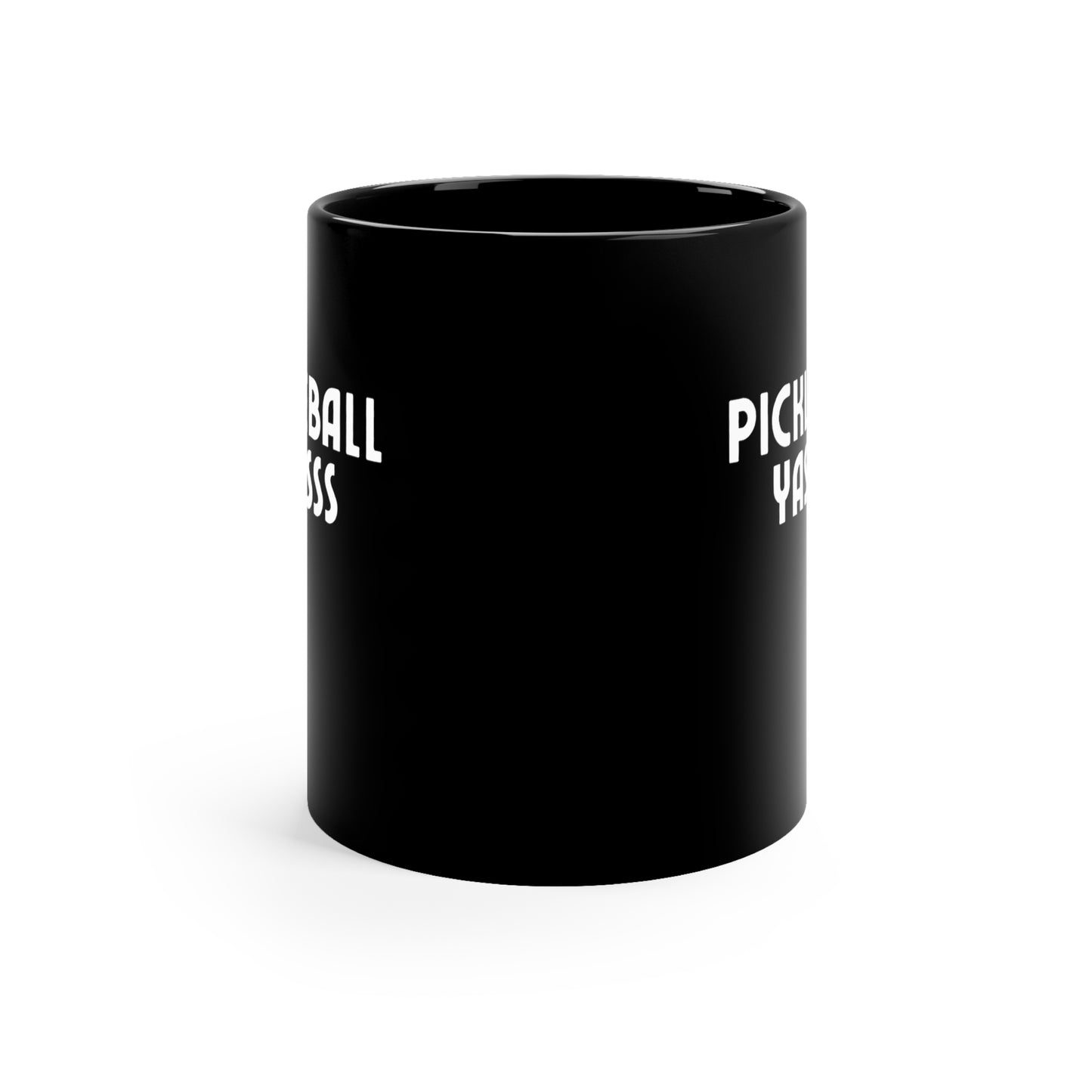 Pickleball YASSSSS 11 Oz Black Coffee Mug