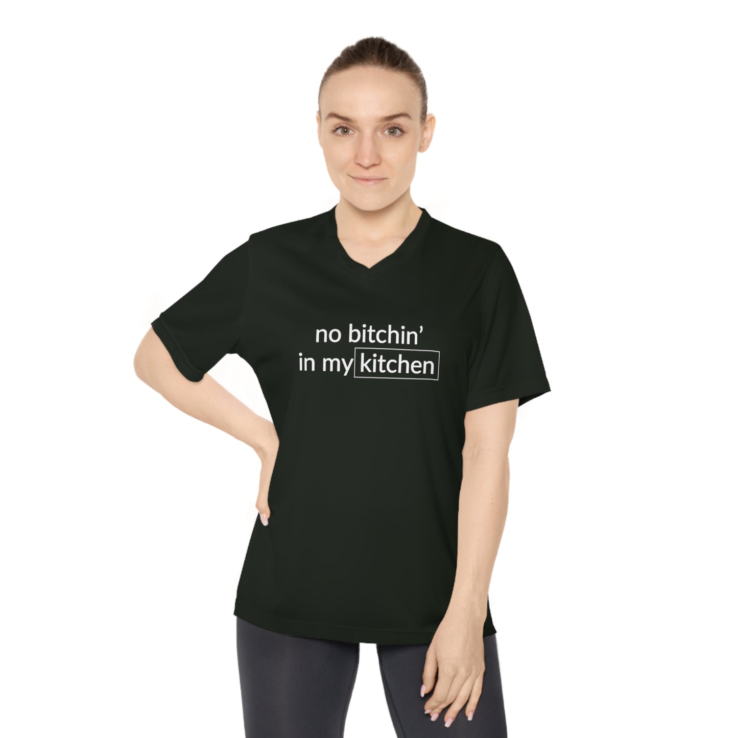 No Bitchin' In My Kitchen Women's Performance V-Neck