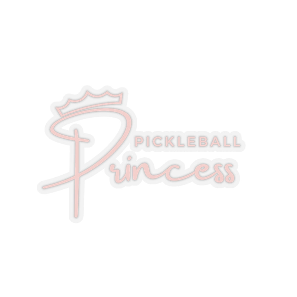 Pickleball Princess Pink Imprint Kiss Cut Sticker