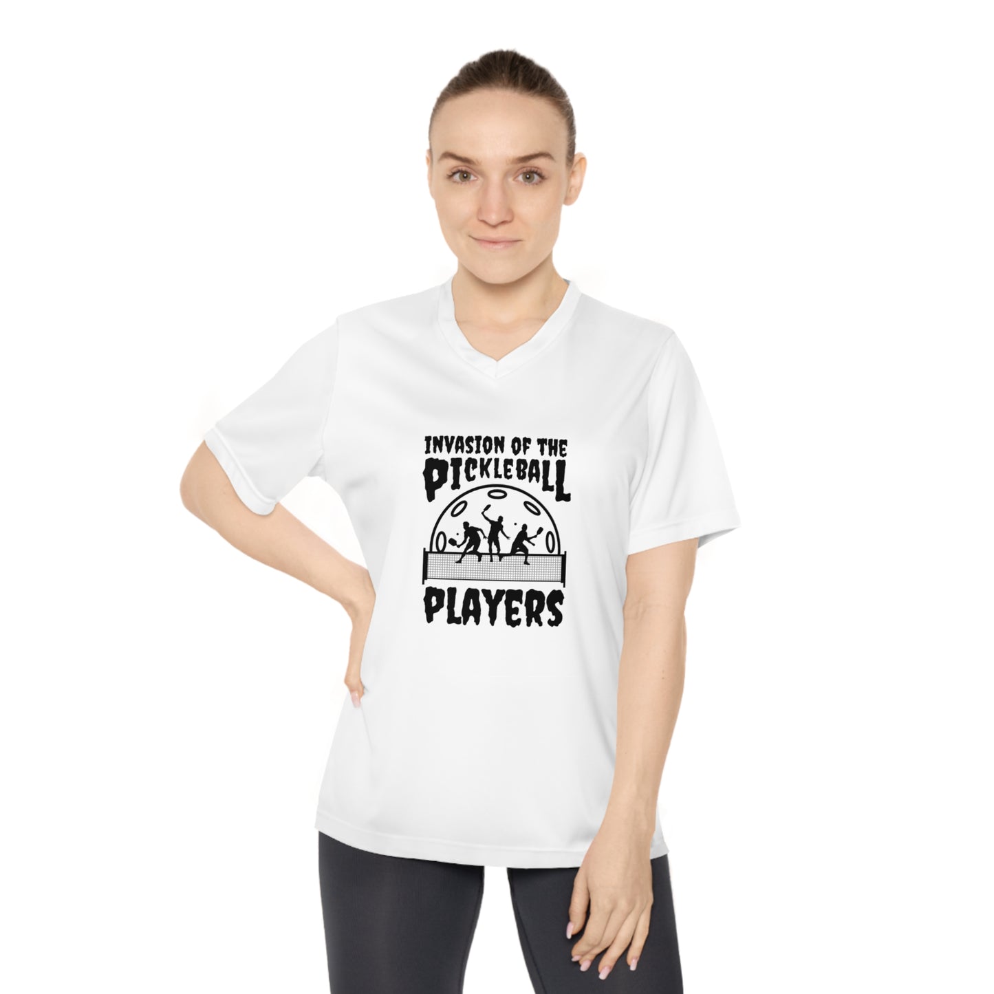 Invasion of the Pickleball Players Women's Performance V-Neck