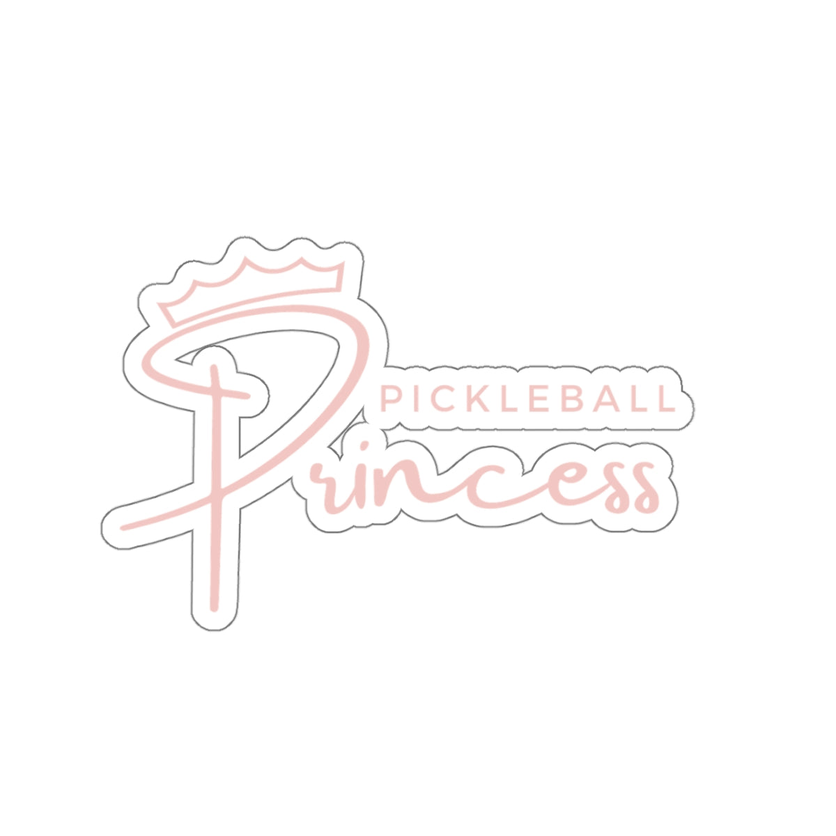 Pickleball Princess Pink Imprint Kiss Cut Sticker