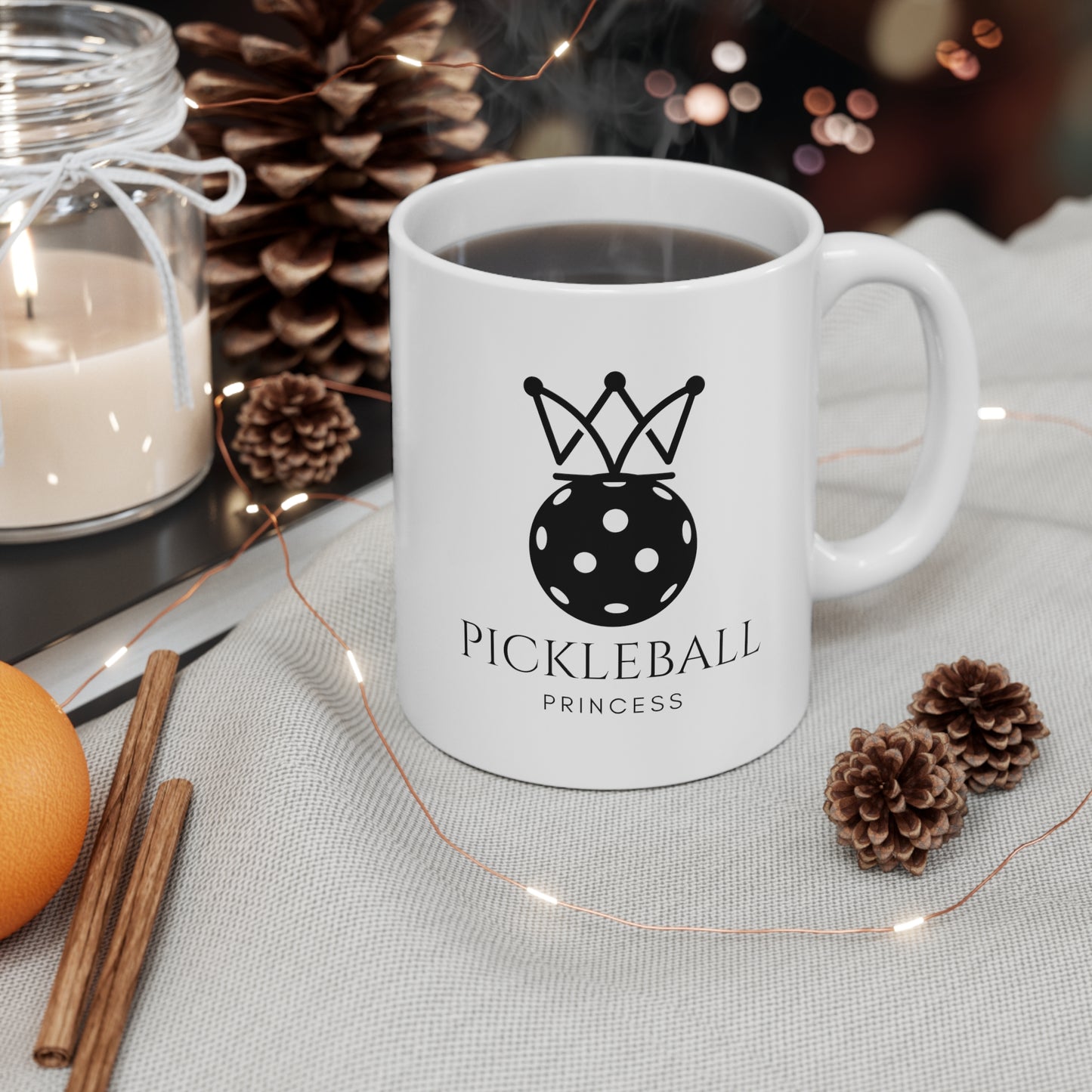 Pickleball Princess 11 Oz White Coffee Mug
