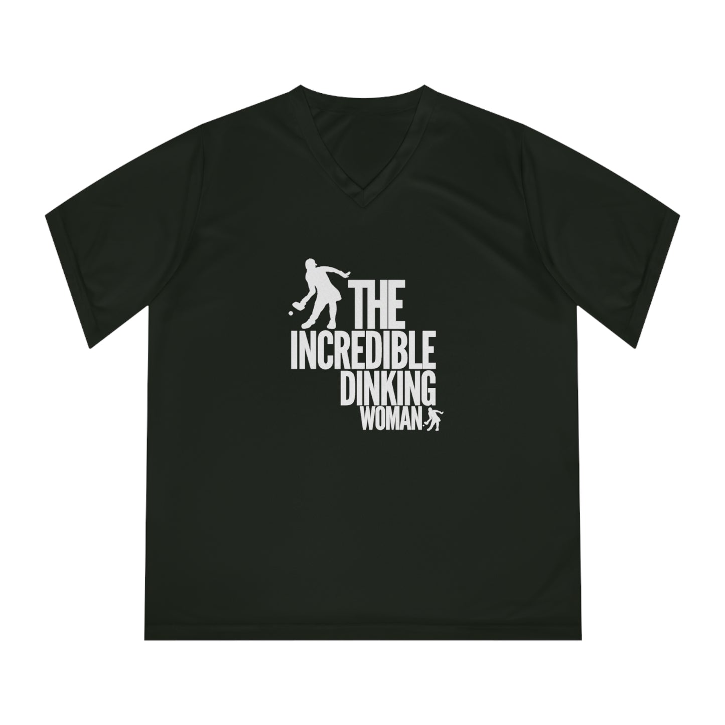 The Incredible Dinking Woman Women's Performance V-Neck
