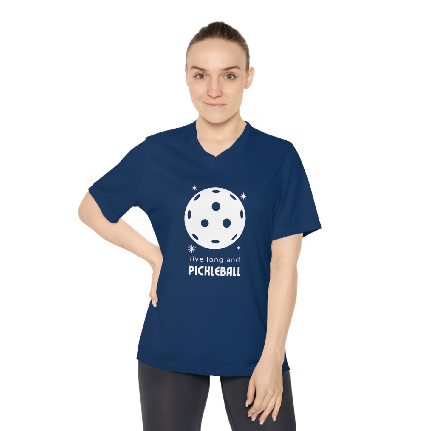 Live Long And Pickleball Women's Performance V-Neck