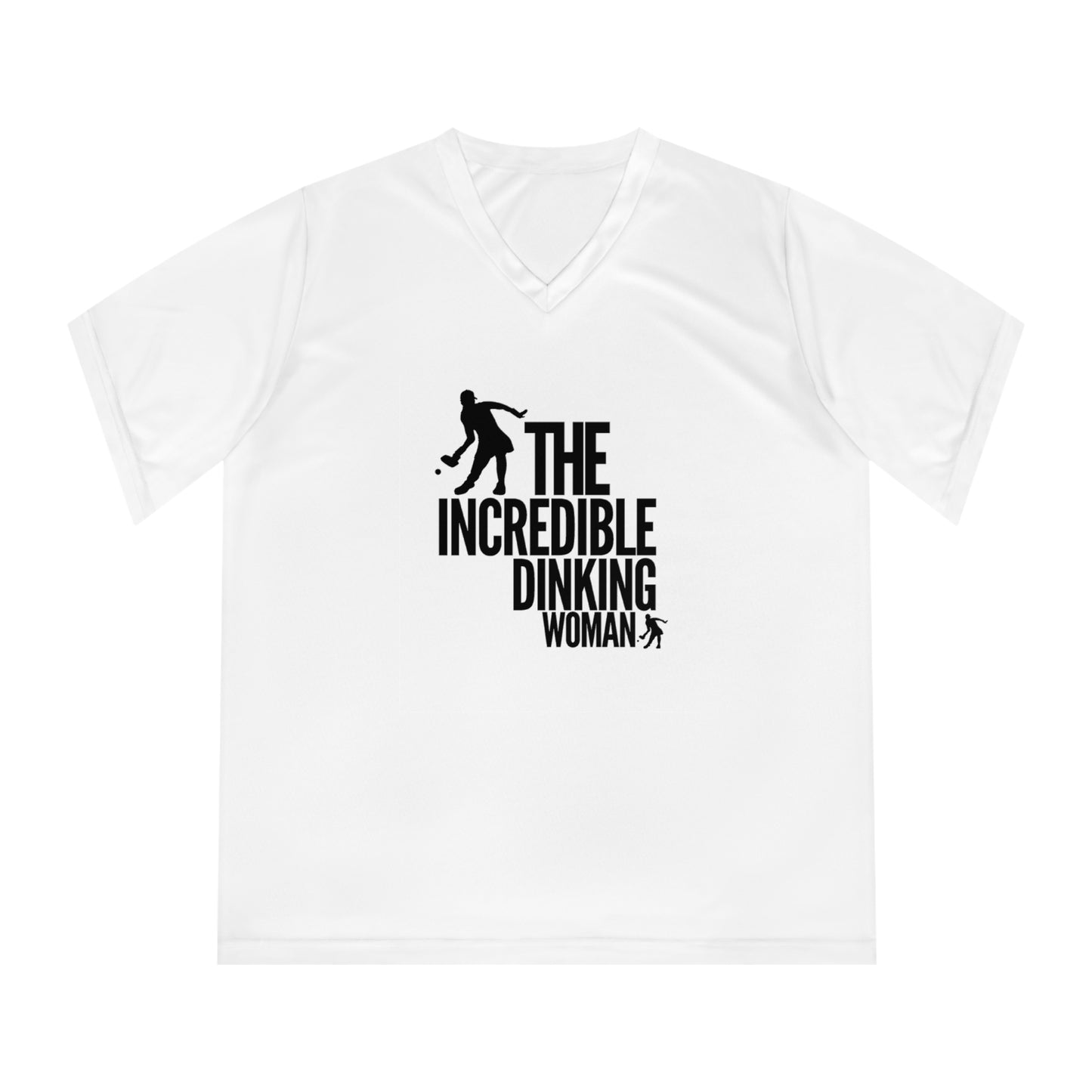 The Incredible Dinking Woman Women's Performance V-Neck
