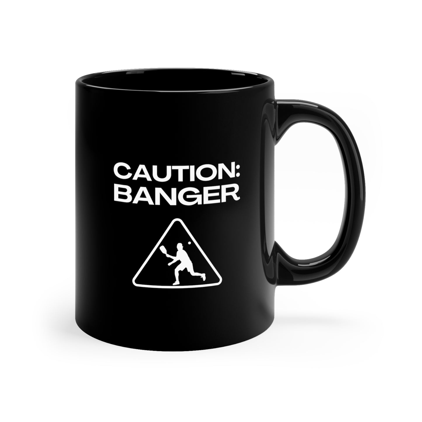 Caution: Banger 11 Oz Black Coffee Mug