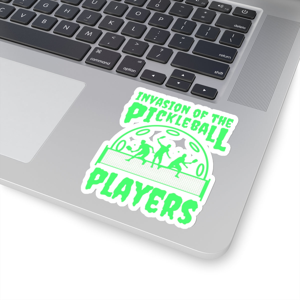 Invasion Of The Pickleball Players Kiss Cut Sticker