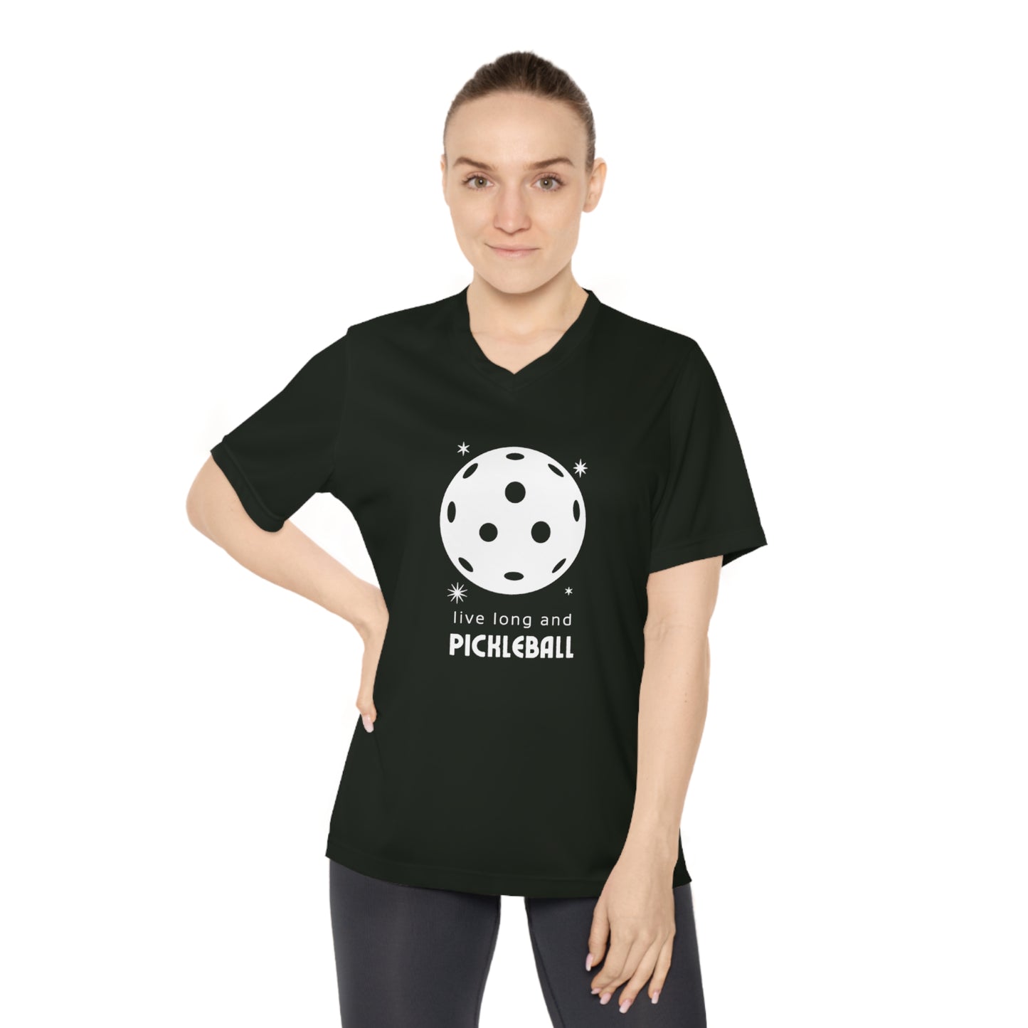Live Long And Pickleball Women's Performance V-Neck