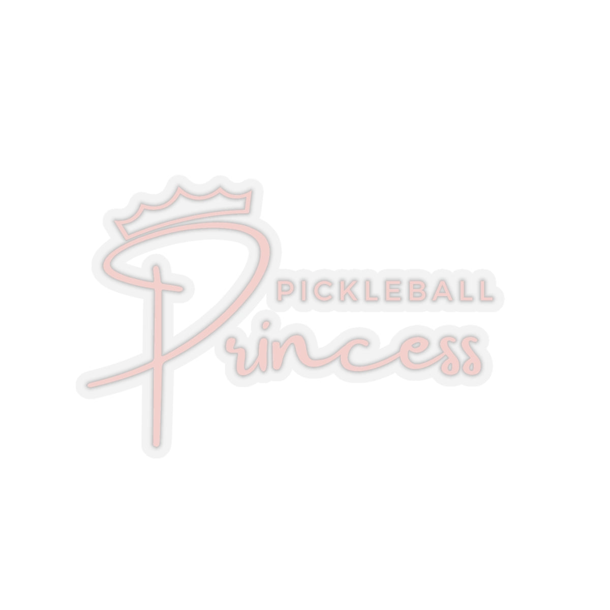 Pickleball Princess Pink Imprint Kiss Cut Sticker