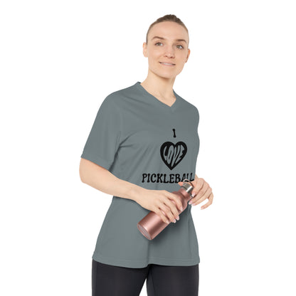 I Love Pickleball Women's Performance V-Neck