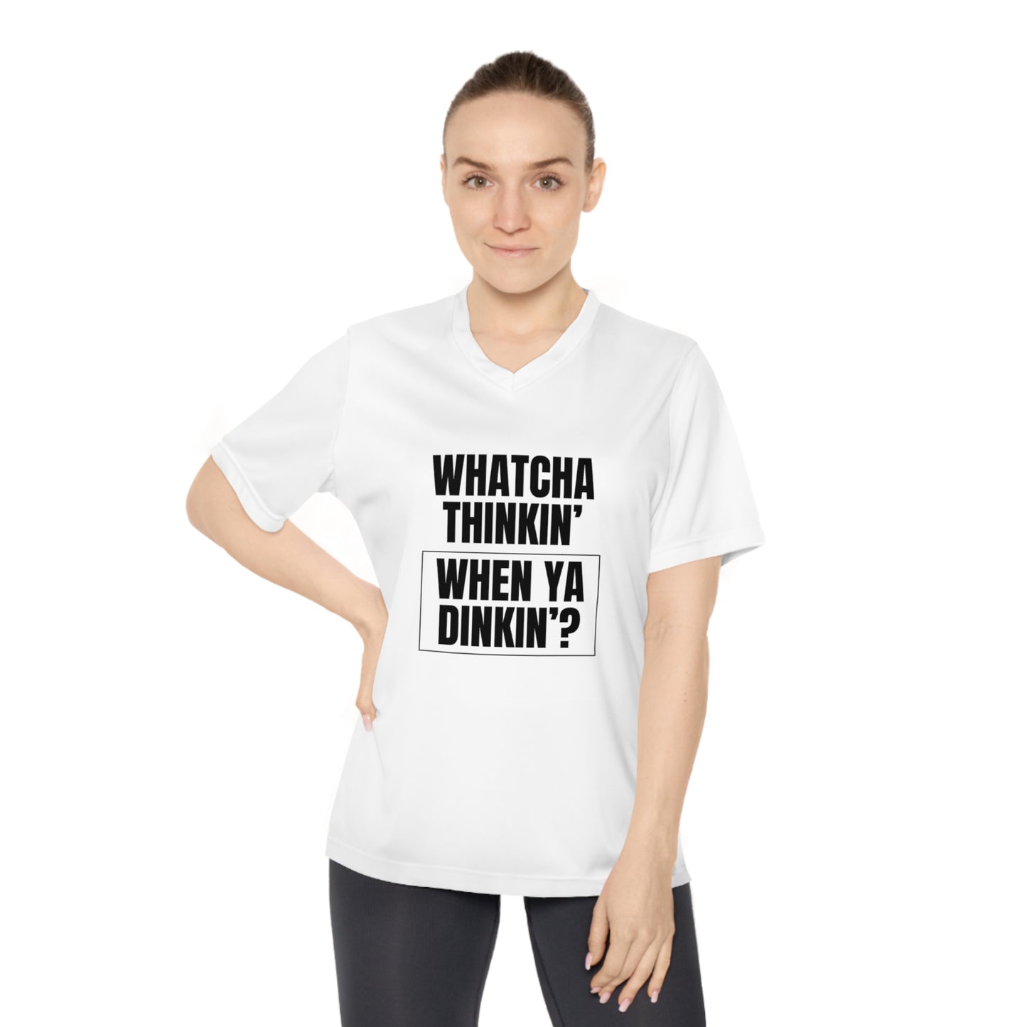 Whatcha Thinkin' When Ya Dinkin'? Women's Performance V-Neck