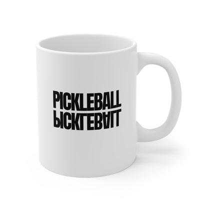 Pickleball Mirrored 11 Oz White Coffee Mug