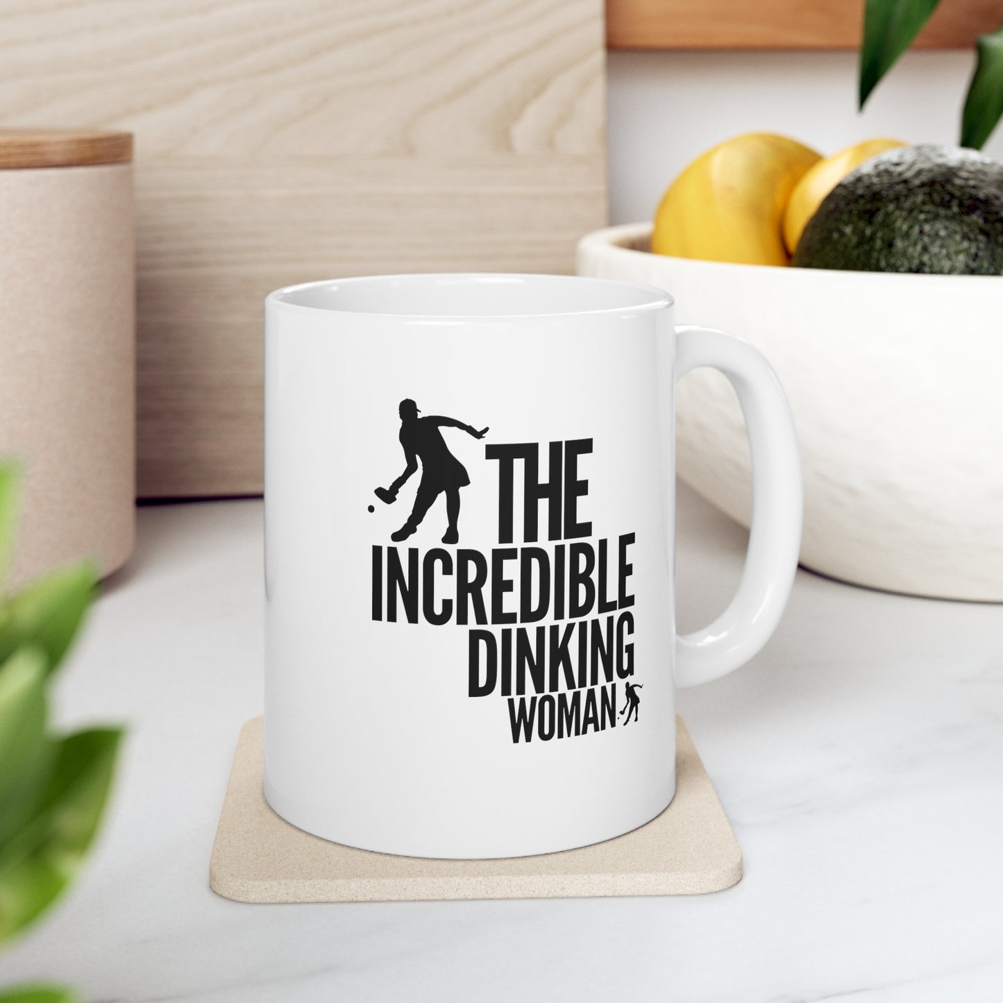 The Incredible Dinking Woman 11 Oz White Coffee Mug